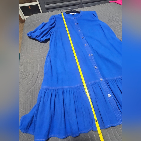 Blue Button-Up Dress - Picture 6 of 6